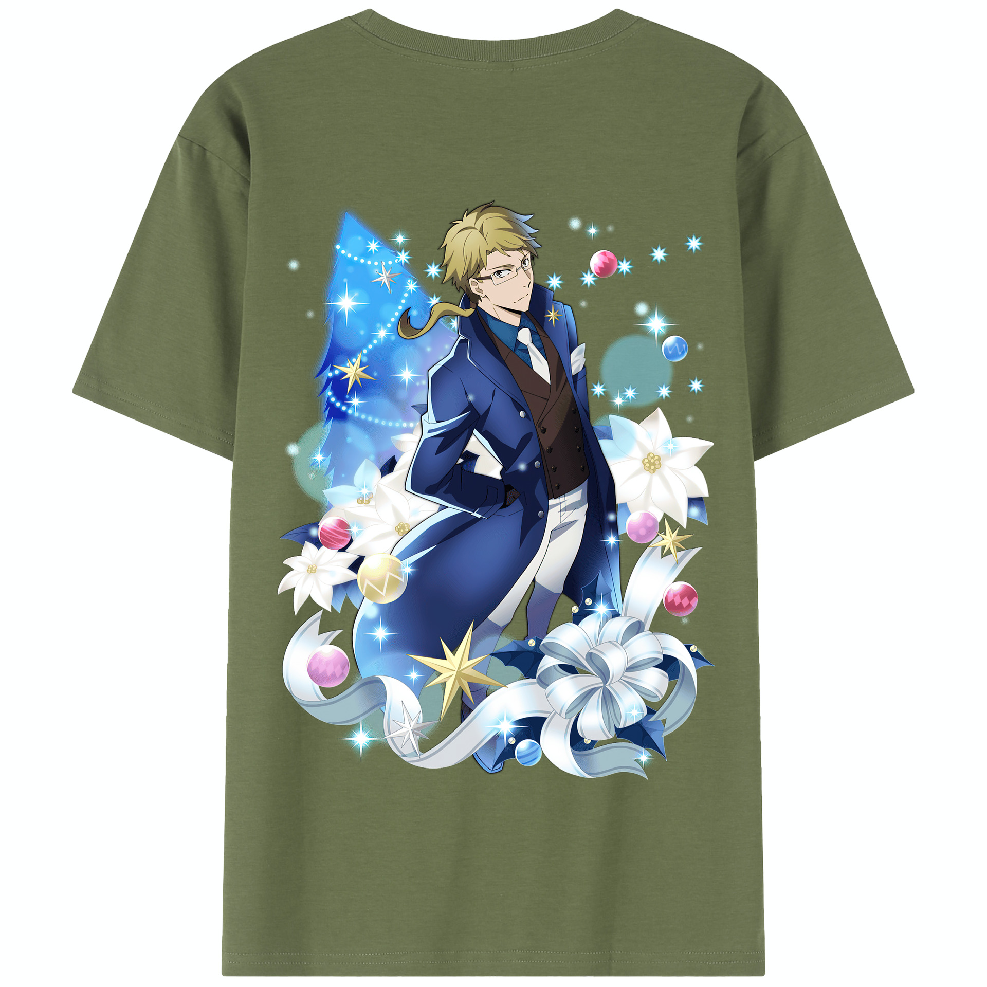 （画像用） 文豪ストレイドッグス Bungo Stray Dogs 綿100％半袖Tシャツ（背面プリント）